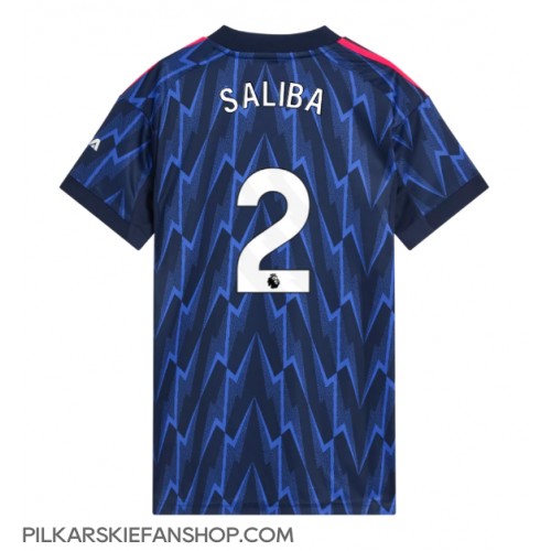 Koszulka piłkarska Arsenal William Saliba #2 Strój wyjazdowy dla kobiety 2025-26 tanio Krótki Rękaw Koszulka piłkarska Arsenal William Saliba #2 Strój wyjazdowy dla kobiety 2025-26 tanio Krótki Rękaw